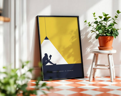 Knowledge is Power Minimalist Framed Poster – Framed Wall Art Poster - Image 4